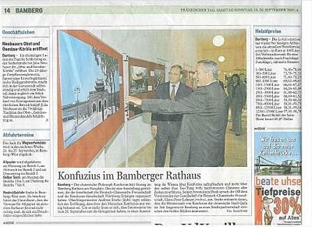 Ausstellung zum Konfuzianismus im Bamberger Rathaus