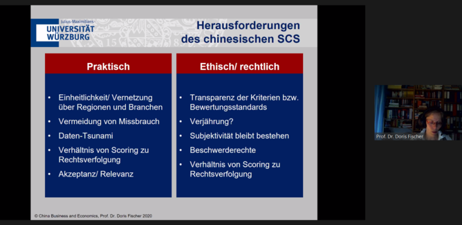 纽伦堡—埃尔兰根孔子学院举办 “中国的征信系统是否促进信任”线上主题报告